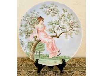 Antique 1882 Victorian Classical Style Hand Painted Porcelain Decorative Plate
