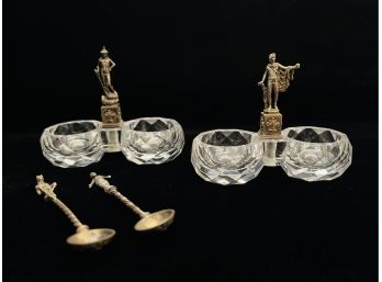Antique Mini Salters With Classical Figures