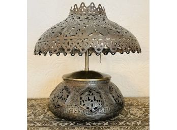 Amazing Ornate Antique Brass Lamp