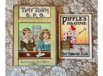 Amazing Antique Tiny Town G.P.O. The Little Folks Post Office & Vintage Dot To Dot