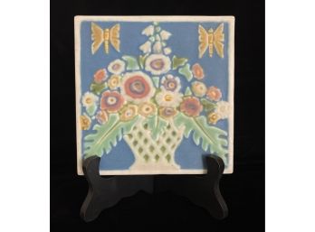 Art Deco Porcelain Tile - Flower Basket