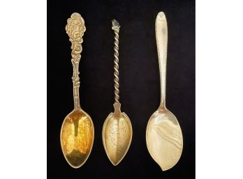 Antique Sterling Silver Spoons 3 Pc. Lot- 81.3 Grams