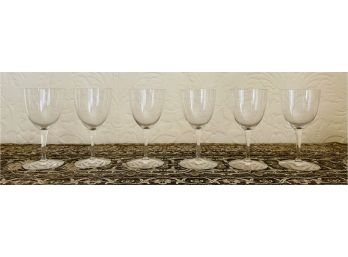 6 Pc. Crystal Claret Wine Glasses