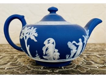 Wedgewood Blue Jasperware Teapot