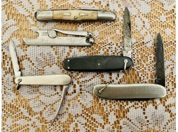 5 Antique Pocket Knives Including Henckels-Germany