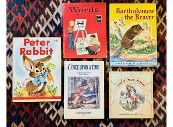 5 Pc. Vintage Children's Books Including Land Of Sweet Surprises (Contemporary Reproduction)