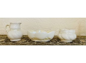 3 Pc. Delicate Bone China Serving Dishes By Belleek- Ireland