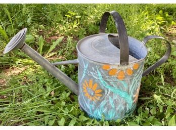 Hand Painted Vintage Watering Can