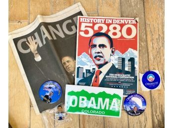 Obama Memorabilia, Mostly Local To Colorado Incl. History In Denver, Democratic Convention 5280 Magazine