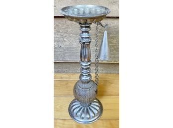 Metal And Wood Candle Holder With Snuffer