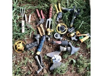 Lot Of Sprinkler And Garden Parts And Tools