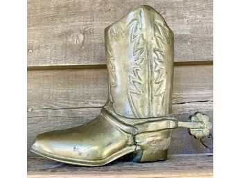 Brass Boot With Spurs,