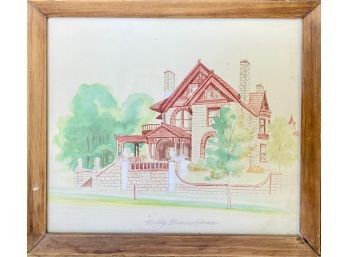 'Molly Brown House' Original Watercolor, Signed In Pencil, (15.25' By 13.5')