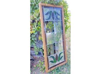Vintage Stained Glass Door , (Some Panels Missing)