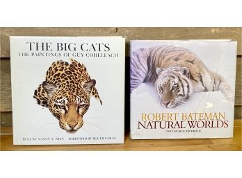 Two Nature Coffee Table Books, 'The Big Cats', And 'Natural Worlds'