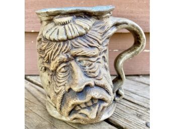 Vintage Jim Rumph Pottery Earthenware 'The Hangover' With Pink Elephant Inside, 3-D Hand-made Stein