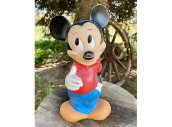 Illco Toy Rubber Mickey Mouse Coin Bank, (11 Inches Tall)