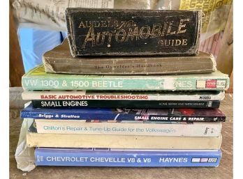 Lot Of Automobile Books, Some Have Water Damage