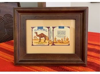 Camel Cigarettes Print In Wood Frame