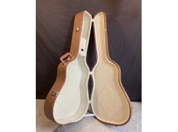Leather Guitar Hard Case With Faux Sheepskin Lining