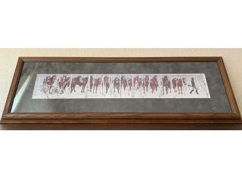 Bev Doolittle 'Two Indian Horses' Reproduction In Wooden Frame