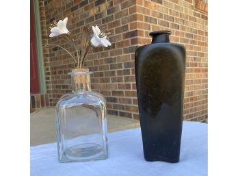 Vase And Glass Flower Bottle