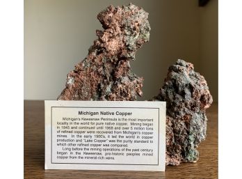 Lot Of Michigan Native Copper, Float Copper, And Copper-Silver Half Breed