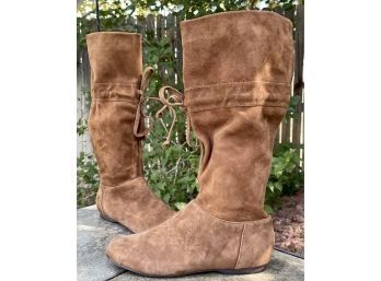 Nine West Mentry Brown Suede Slouchy Boot Women's Size 8