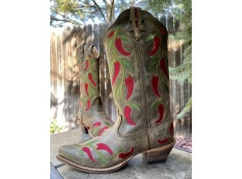 NIB Twisted X Chili Pepper Steppin Out Snip Toe Boots Women's Size 8