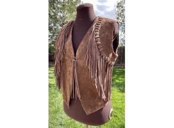 Scully Brown Leather Vest Women's Size Medium