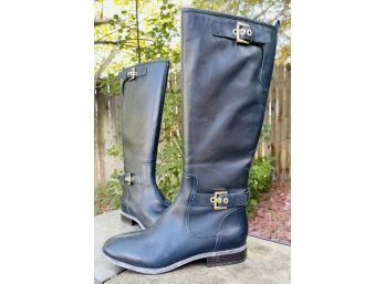 Nine West Bringit Leather Tall Boots Women's Size 8.5