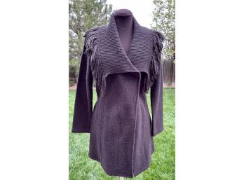 Cynthia Rowley Long Wool Belted Cardigan Women's Size Small