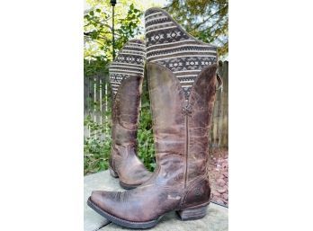 Ariat Caldera Barnwood Leather Tall Boots Women's Size 8.5
