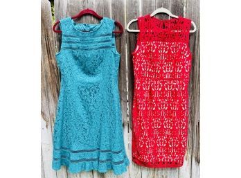 Lot Of 2 Women's Dresses Size 12 Including Adriana Papell & Worthington