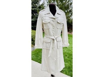 Wilson's Leather White Long Jacket Women's Size Medium