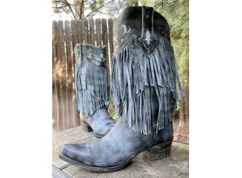 Lane Distressed Fringed Boots Women's Size 9