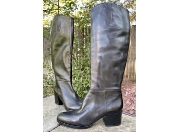 NWOB Sam Edelman Black Leather Tall Boots Women's Size 8