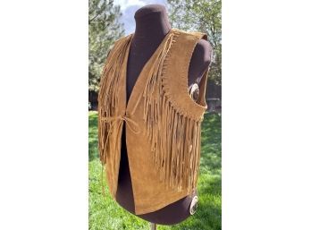 Red Ranch Brown Leather Vest Women's Size Med.