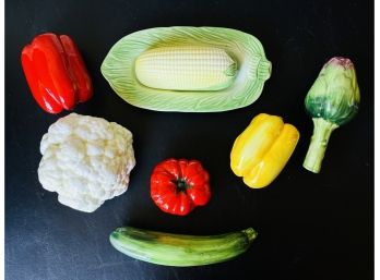 Lot Of Fitz And Floyd Ceramic Vegetables