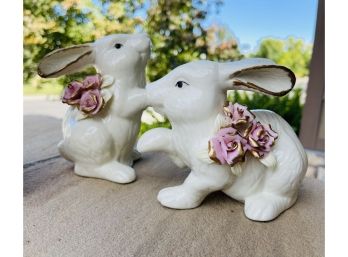 Pair Of Bunny Figurines