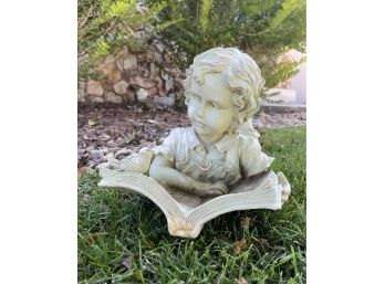 Boy Reading Garden Statue