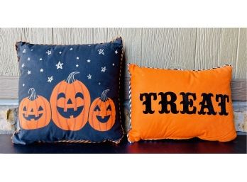 2 Halloween Decorative Pillows