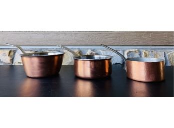 3 Copper Pans