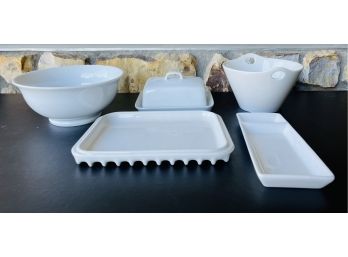 Assorted Lot Of White Dishes