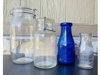 4 Vintage Jars- Bottles