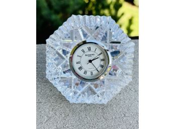 Small Quartz Crystal Clock By Waterford