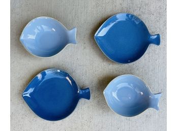 4 Blue Fish Plates