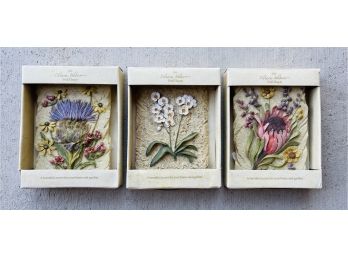 3 New Floral Wall Plaques
