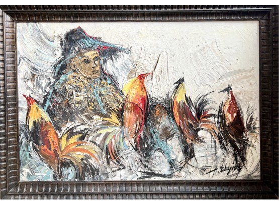 Gorgeous Framed Original Painting Of Man, From The Philippines