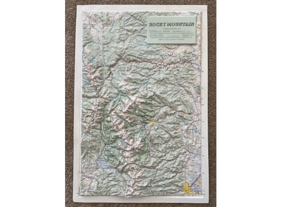 Plastic Rocky Mountain Topographical Map